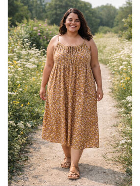 old navy brown floral dress OLD NAVY Womens Brown Floral Short Sleeve Tiered Dress Size XS